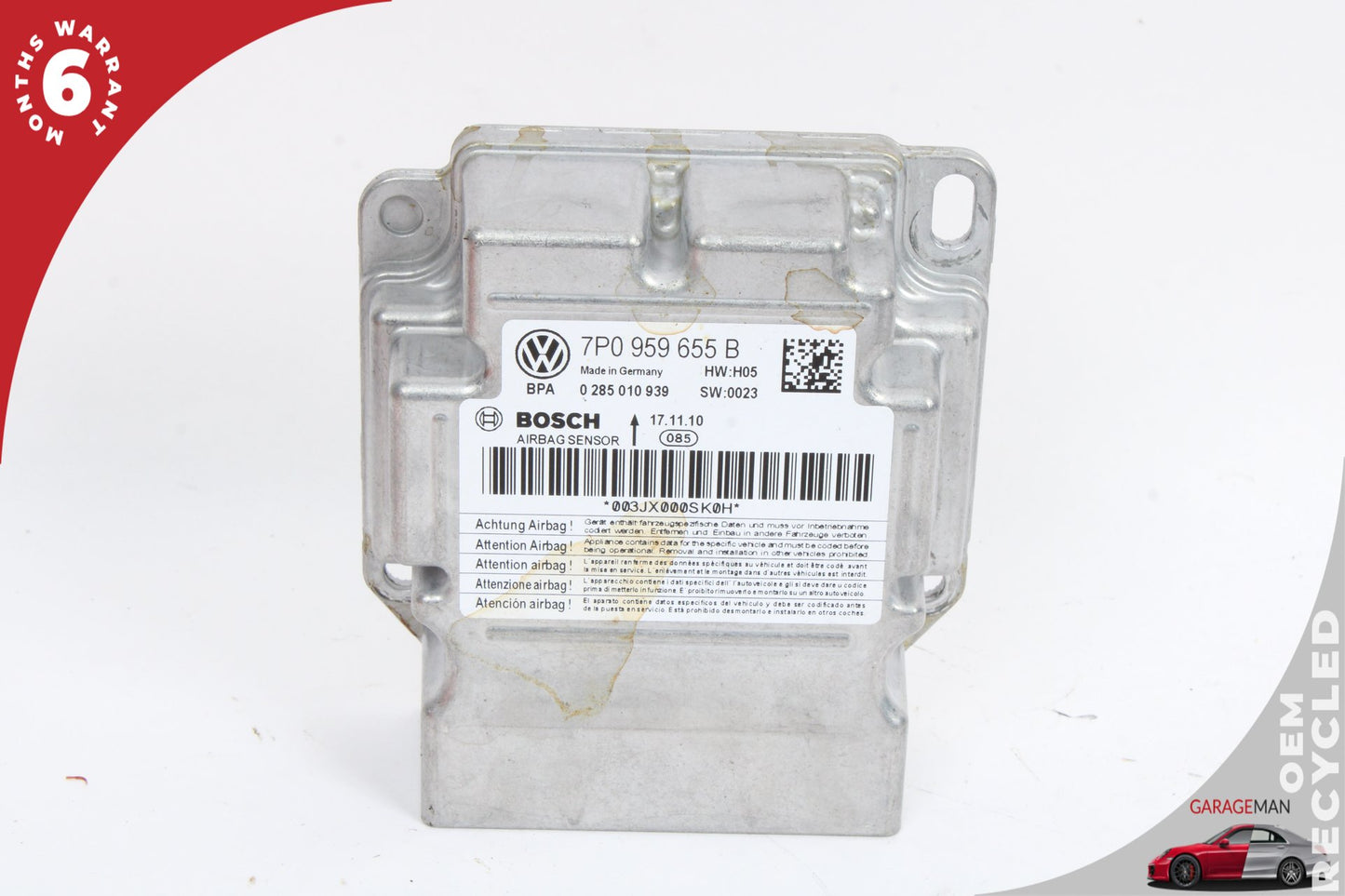 2011-2014 Porsche Cayenne 958 Air Bag Airbag Sensor Module 7P0959655B OEM