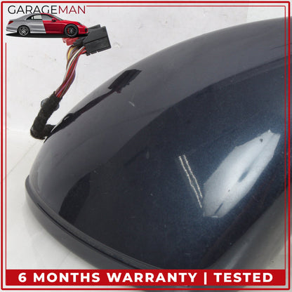 2010-2013 Porsche Panamera 970 Left Side Door Rear View Mirror Blue Metallic OEM