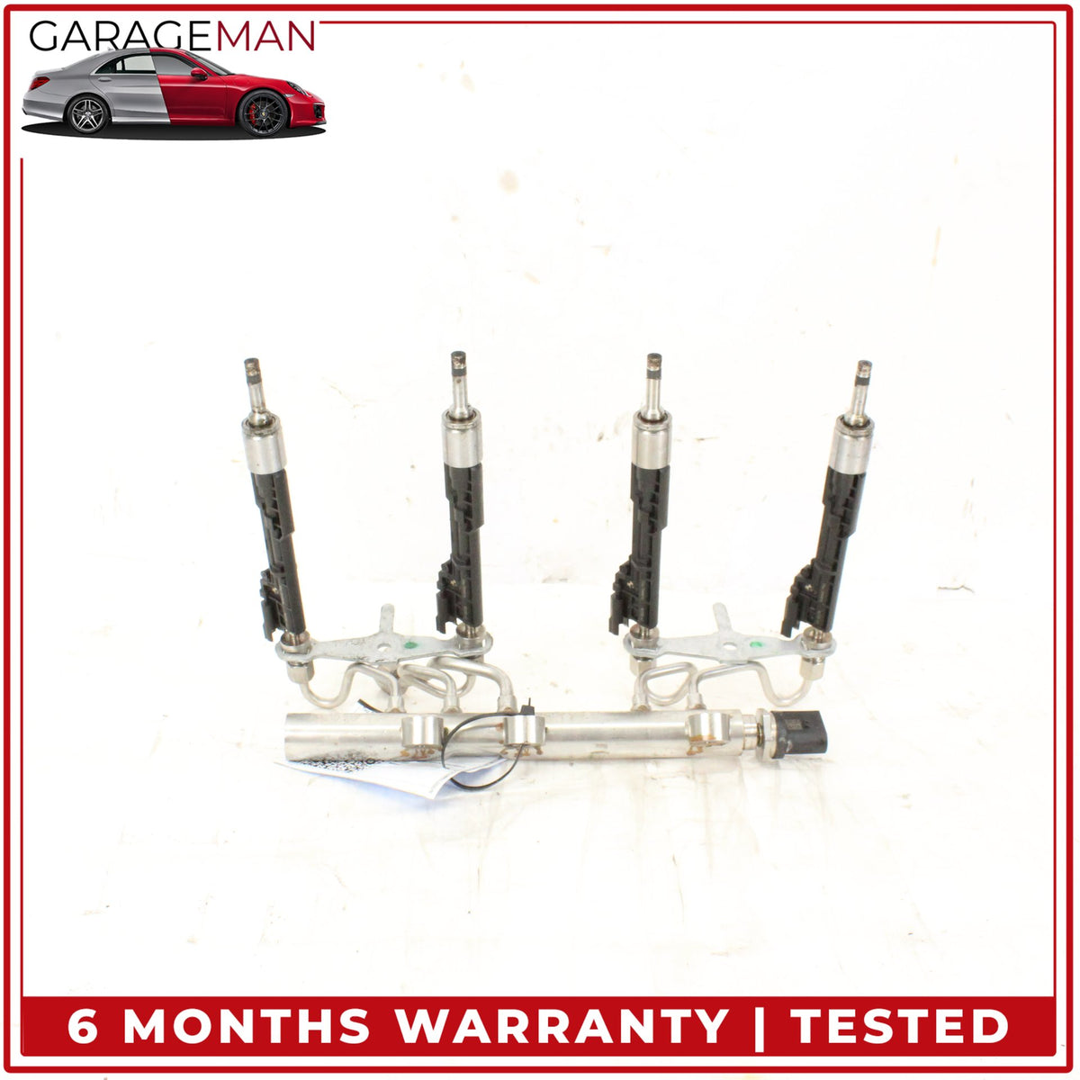 2013-2019 BMW 650i F06 Sedan Fuel Rail w/ Injectors 8649320 OEM