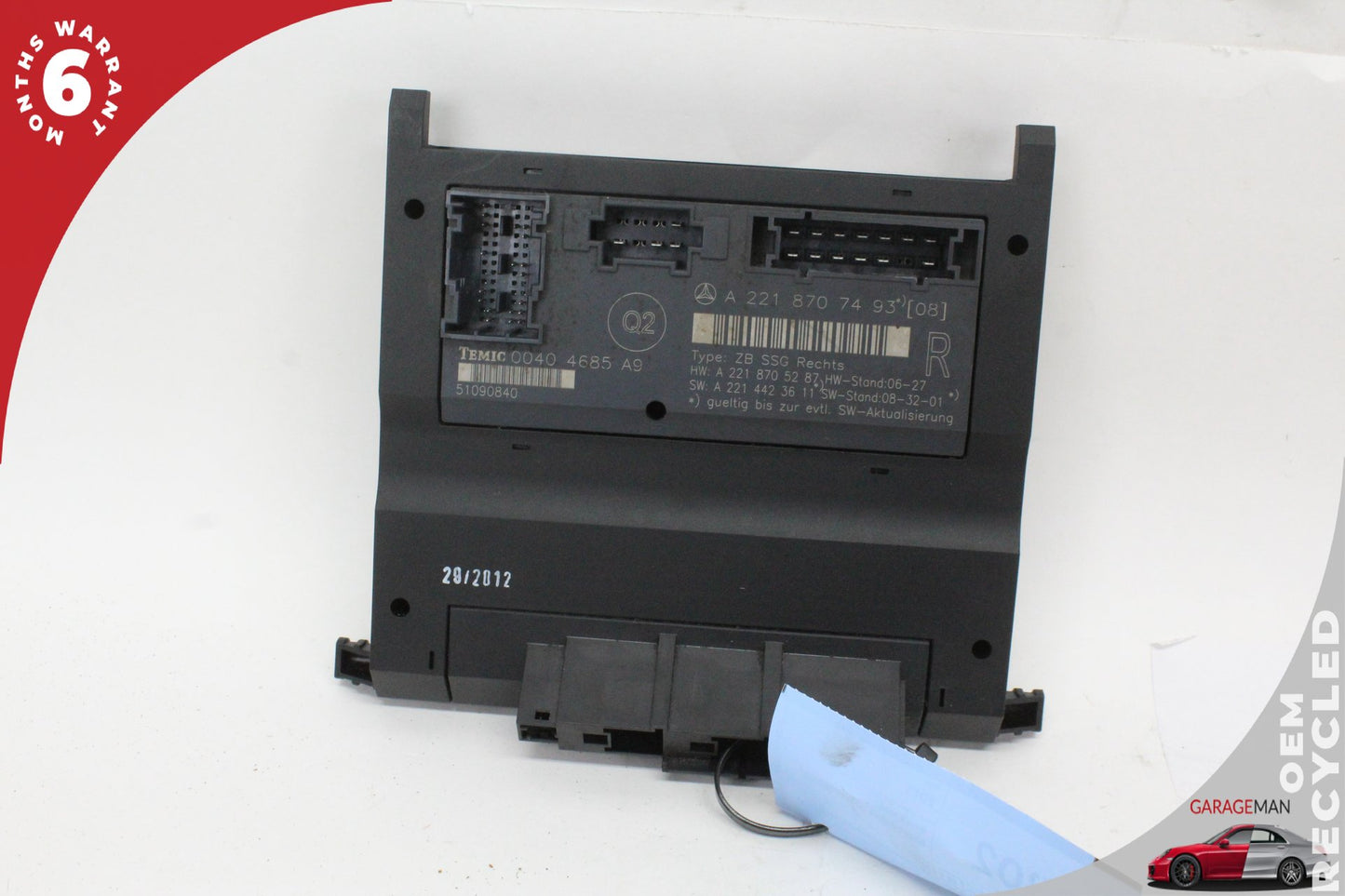 2007-2013 Mercedes S550 W221 Front Right Seat Control Module 2218707493 OEM