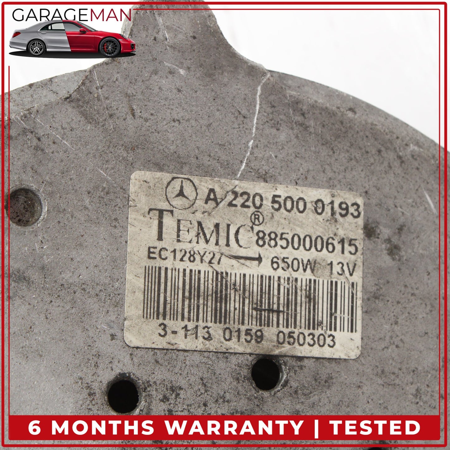 2002-2006 Mercedes W215 CL500 Radiator Cooling Fan Motor Temic 2205000193 OEM