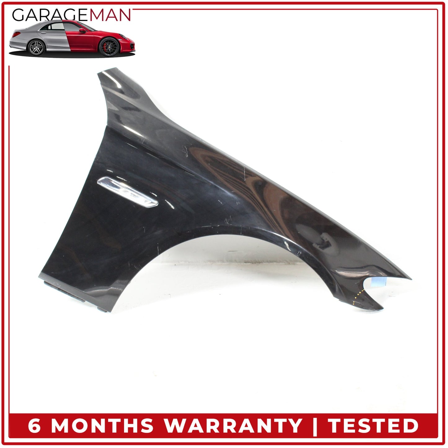 2011-2016 BMW 528i F10 Front Right Passenger Side Fender Wing Panel Black OEM