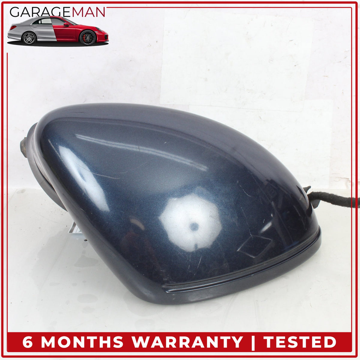 2010-2013 Porsche Panamera 970 Right Door Rear View Mirror Blue Metallic OEM