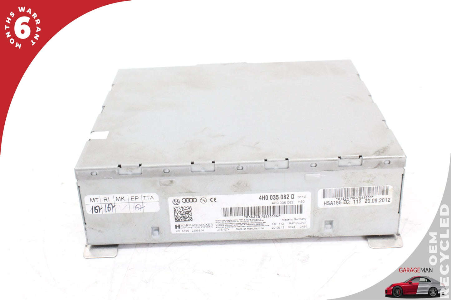 2011-2014 Audi A8 Satellite Tuner Receiver Control Module Unit 4H0035082 OEM