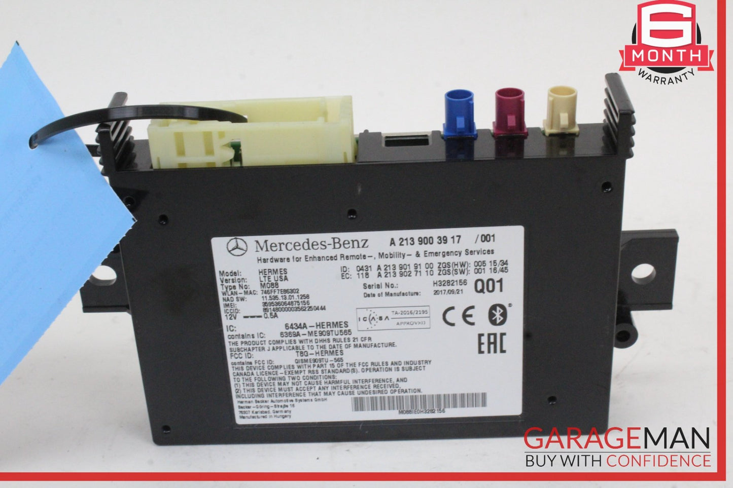 15-18 Mercedes-Benz C300 W205 Telematic Control Module 2139003917 Genuine