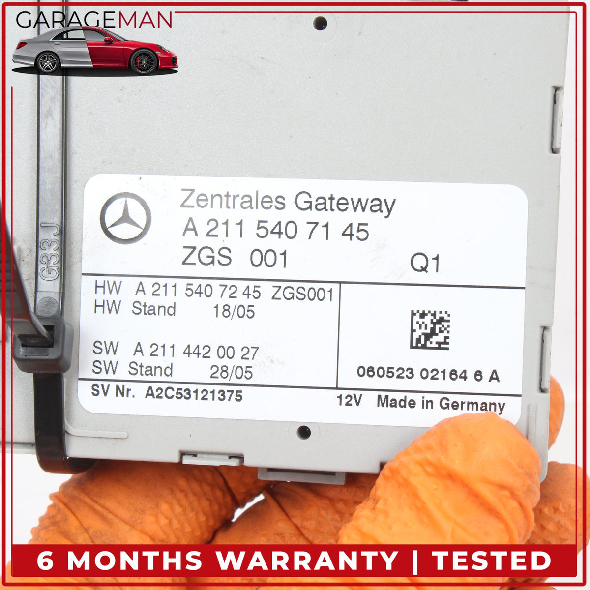 2003-2011 Mercedes W211 E350 Central Gateway Control Module Unit 2115407145 OEM