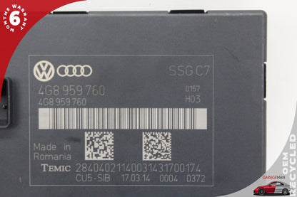 2012-2018 Audi A6 Front Left Driver Side Seat Control Module Unit 4G8959760 OEM