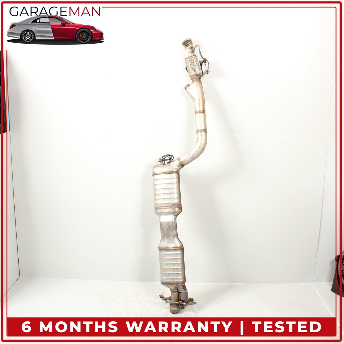 2014-2016 Mercedes W212 E250 Diesel Exhaust Mid Pipe Resonator Silencer OEM