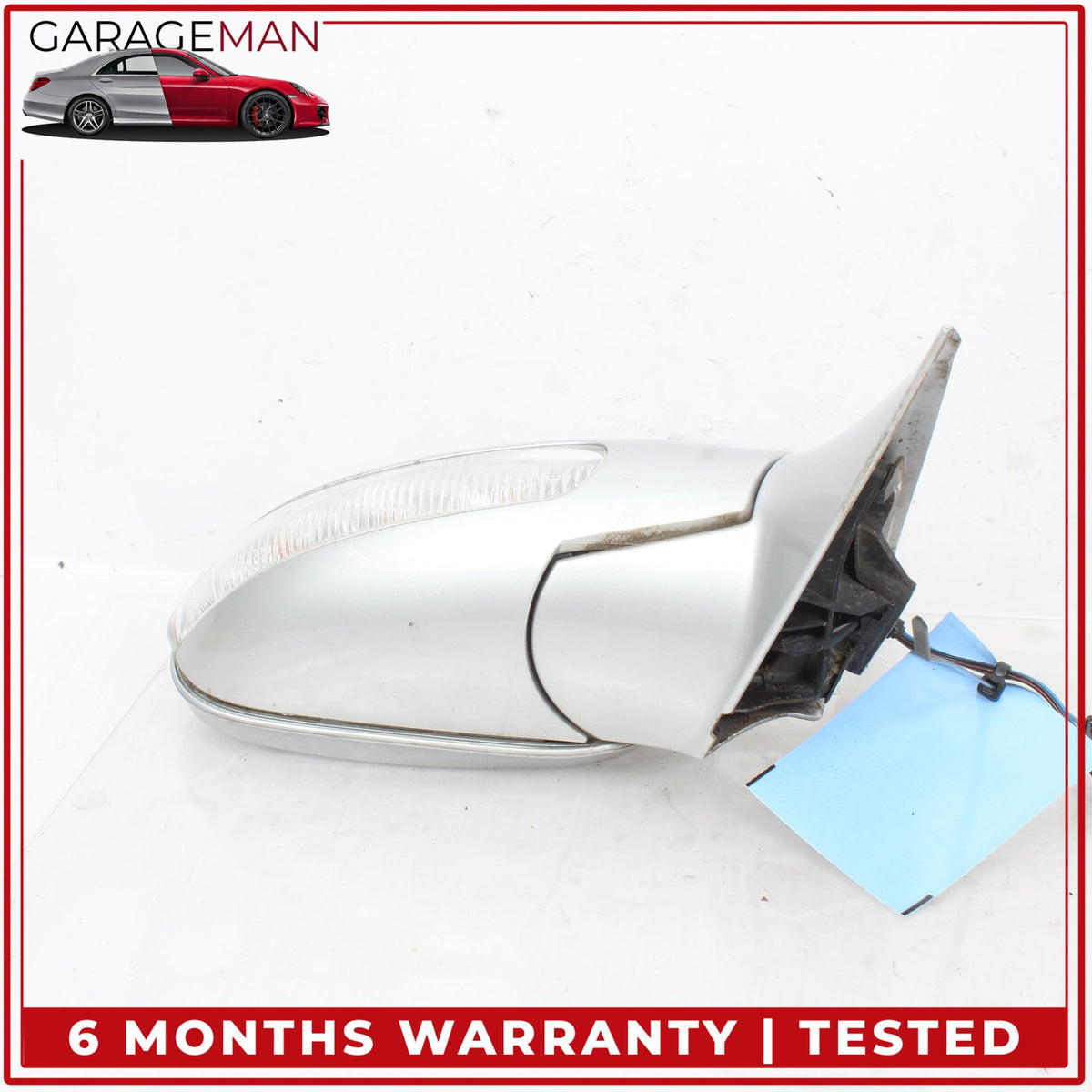 2001-2004 Mercedes R170 SLK320 Right Door Rear View Mirror Silver Metallic OEM