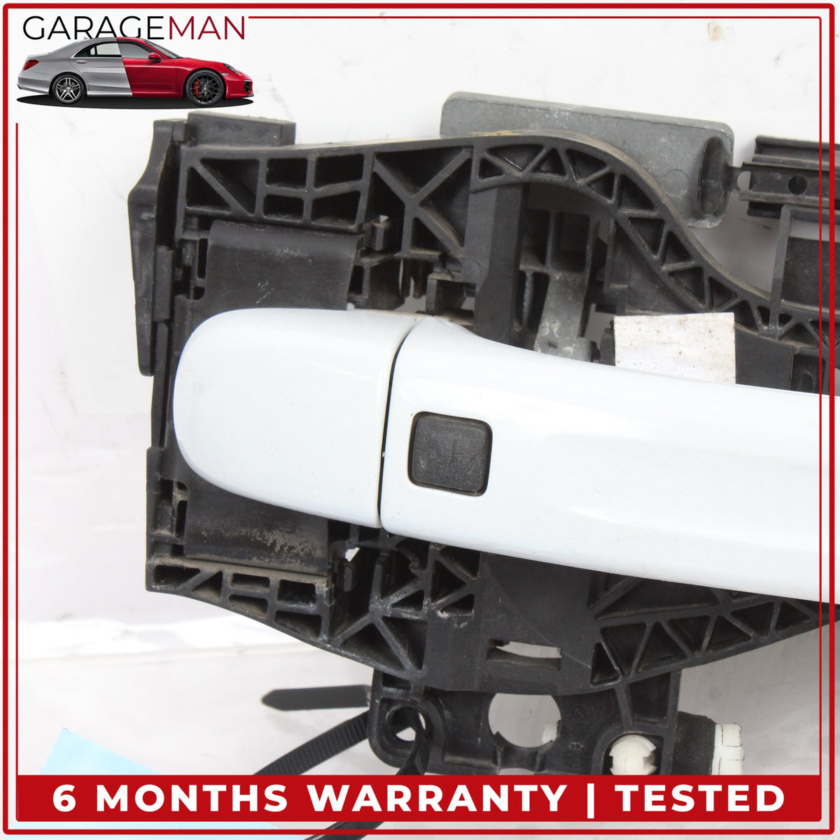 2007-2015 Audi Q7 Rear Right Side Exterior Door Handle White Metallic OEM
