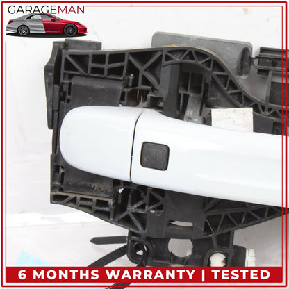 2007-2015 Audi Q7 Rear Right Side Exterior Door Handle White Metallic OEM