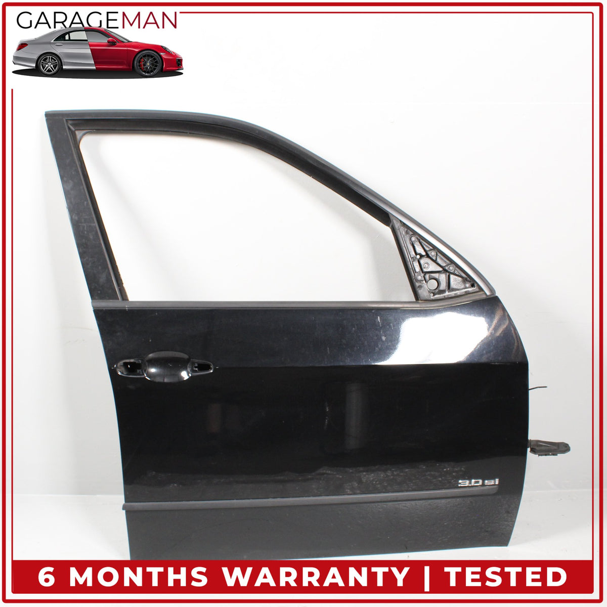 2007-2013 BMW X5 E70 Front Right Side Door Shell Black w/ Window Regulator OEM