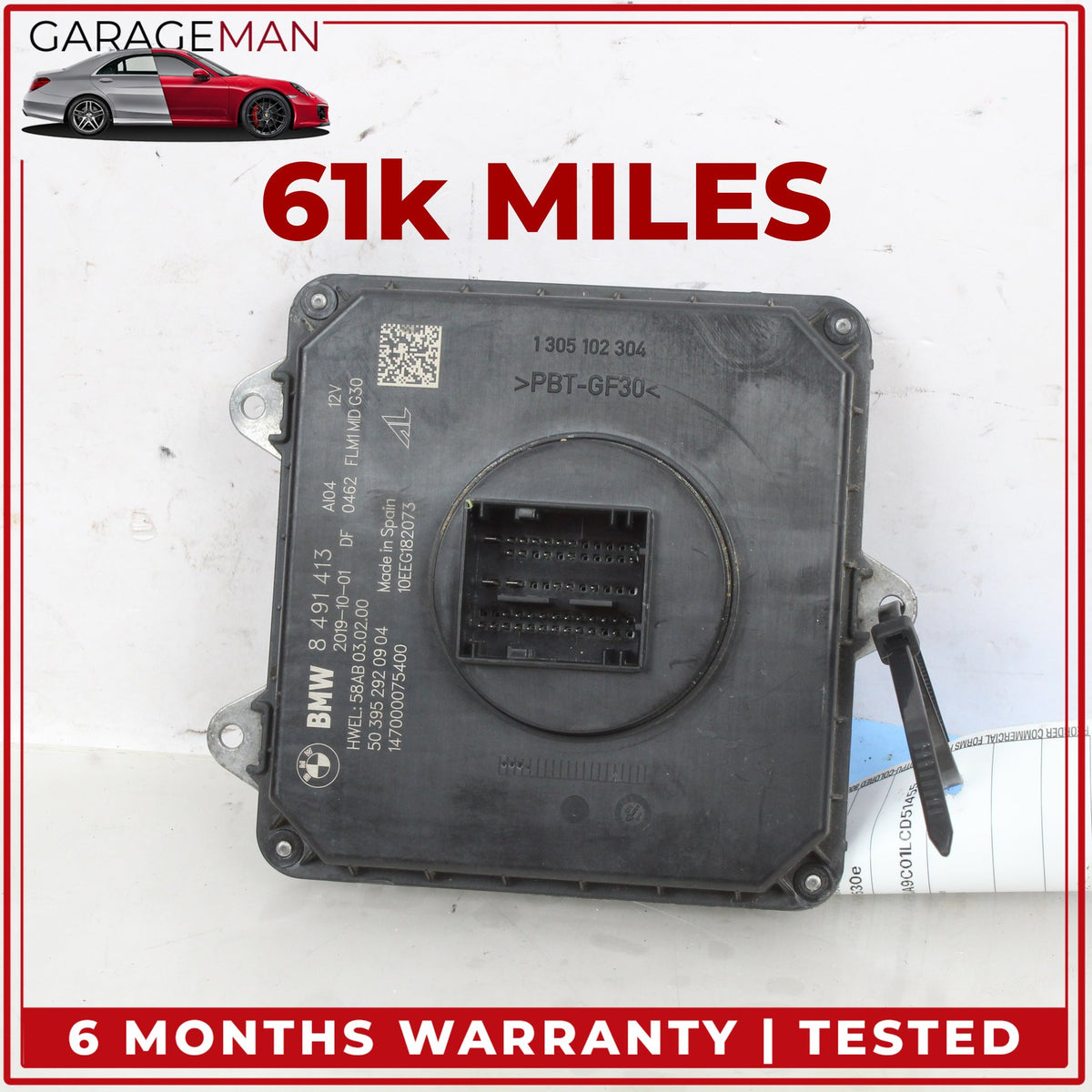 2016-2021 BMW 530e X3 X4 LED Head Light Lamp Control Module Unit 8491413 OEM