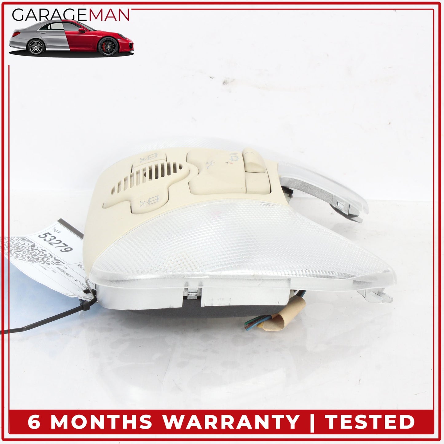 2005-2012 Mercedes R230 SL500 Front Upper Overhead Dome Light Lamp Beige OEM