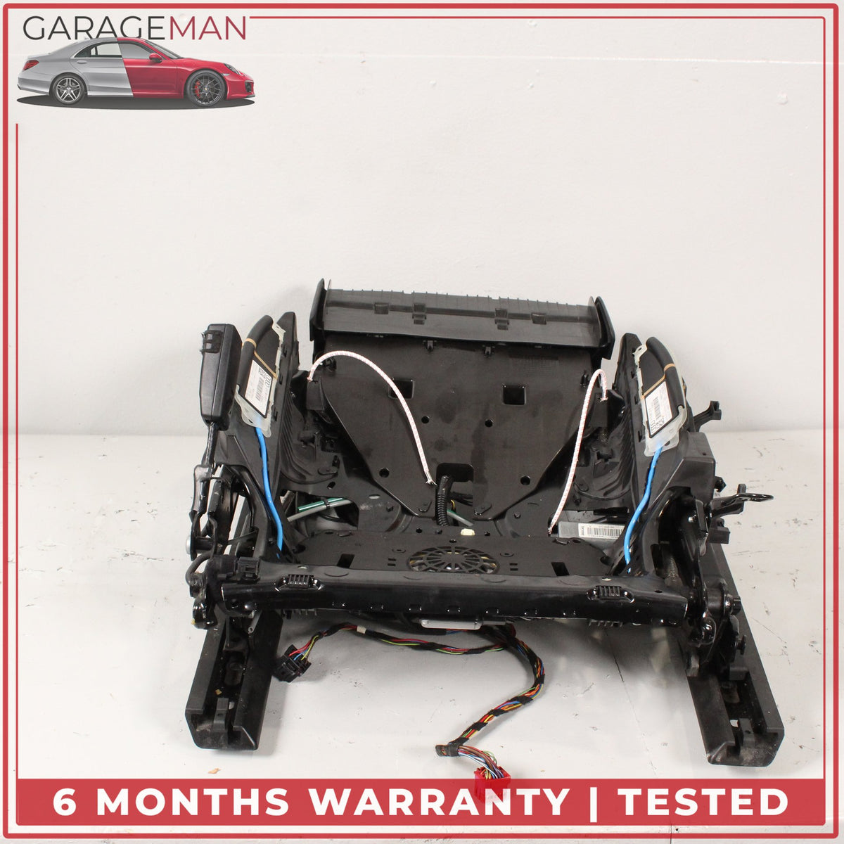 2011-2018 Audi A8 Front Right Side Lower Seat Track Frame Rail w/ Motors OEM