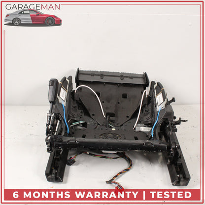 2011-2018 Audi A8 Front Right Side Lower Seat Track Frame Rail w/ Motors OEM