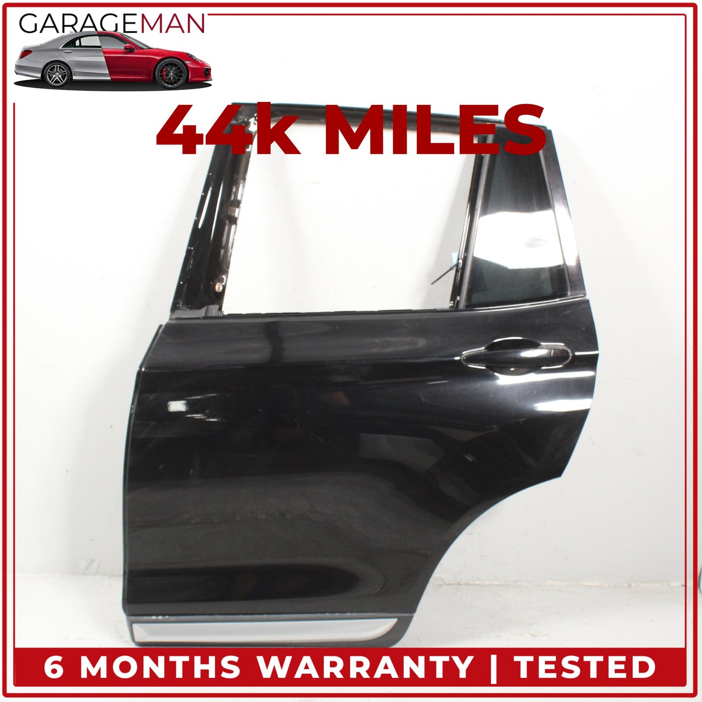 2011-2017 BMW X3 F25 SUV Rear Left Side Door Shell w/ Door Handle Black OEM