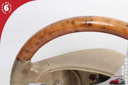 2003-2009 Mercedes W219 CLS550 Front Left Steering Wheel Wood Beige Wood OEM