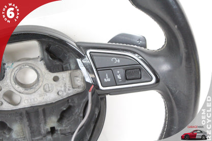 14-17 Audi SQ5 8R Sport Flat Bottom Steering Wheel w/ Paddle Shifters 8R0419091A