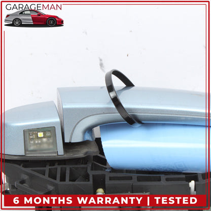 2012-2018 BMW 320i Rear Right Side Exterior Door Handle Liquid Blue Metallic OEM