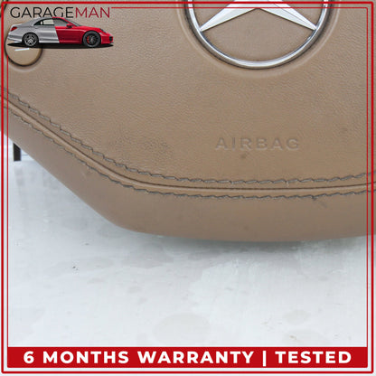 2010-2014 Mercedes W221 S550 Front Left Side Steering Wheel Airbag Brown OEM