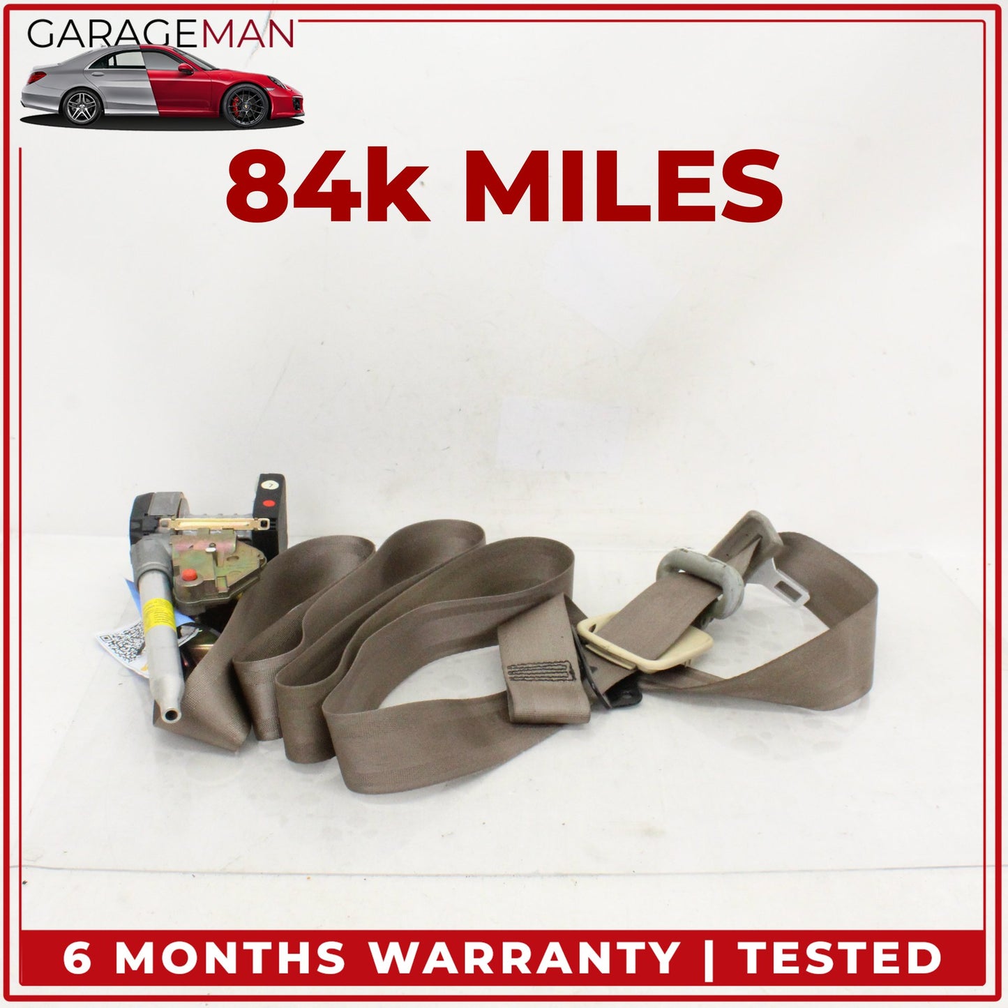 1997-2003 Jaguar XK8 XKR Front Left Driver Side Seat Belt Beige HJA7055AB OEM