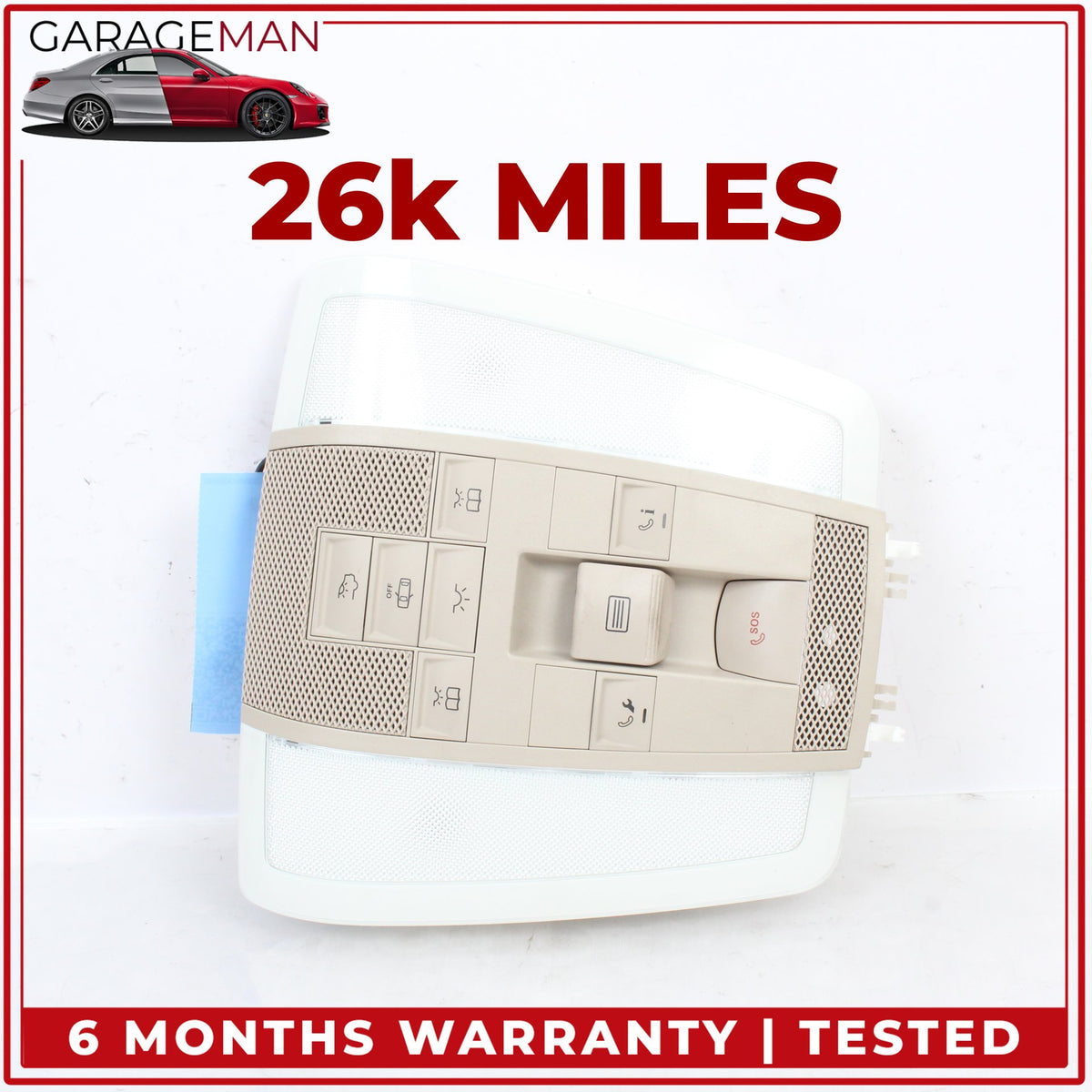 2010-2017 Mercedes C207 E400 Coupe Overhead Dome Light Lamp Beige 2048201923 OEM