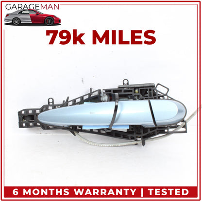 2012-2018 BMW 320i Rear Right Side Exterior Door Handle Liquid Blue Metallic OEM