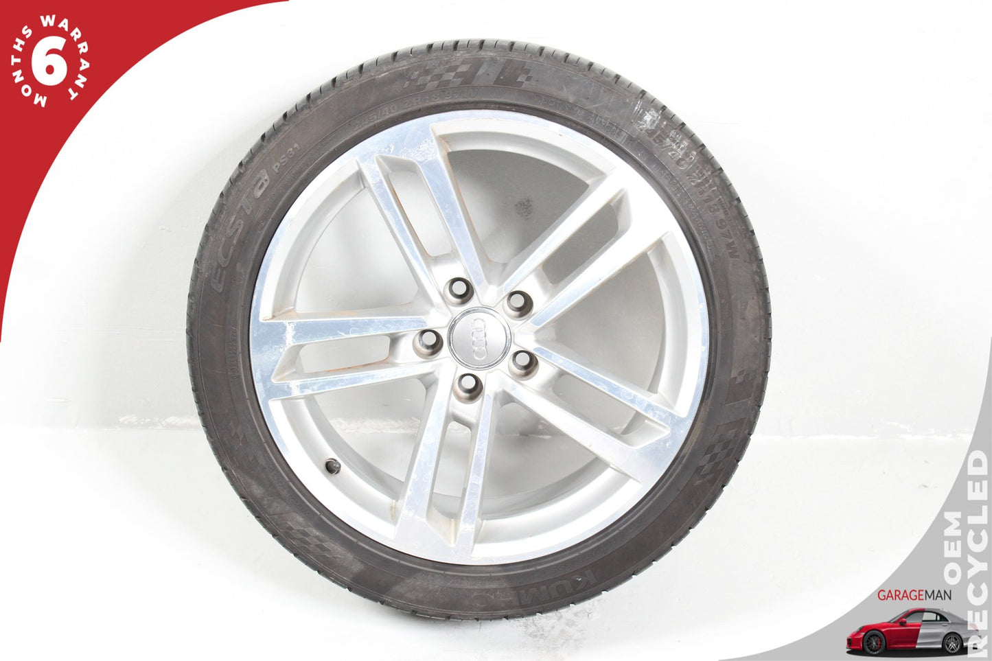 2016-2023 Audi TT Wheel Rim w/ Tire Twin 5 Spoke 8.5JX18H2 ET50 8S0601025E OEM