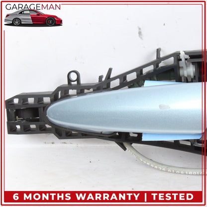 2012-2018 BMW 320i Rear Right Side Exterior Door Handle Liquid Blue Metallic OEM