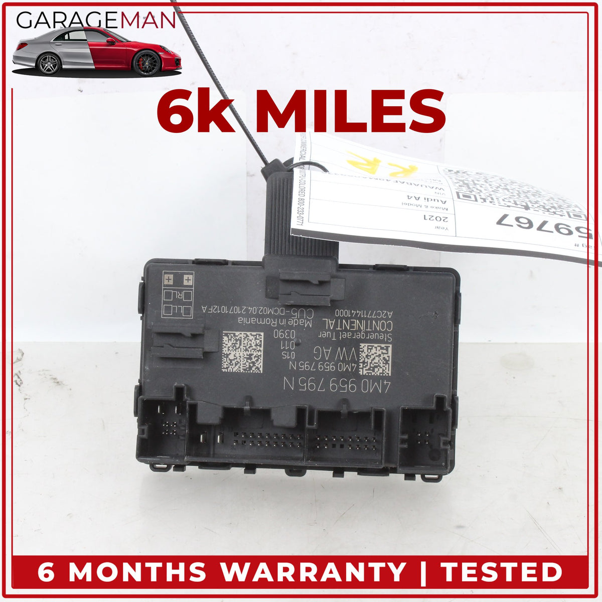 2017-2024 Audi A4 A5 Rear Left or Right Door Control Module Unit 4M0959795N OEM
