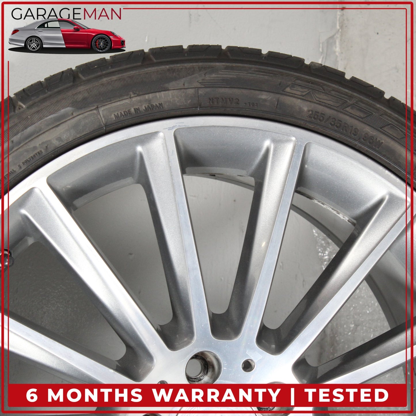 2015-2023 Mercedes W205 C300 Rear Wheel Rim w/ Tire 8.5JX19H2ET52 2054011400 OEM