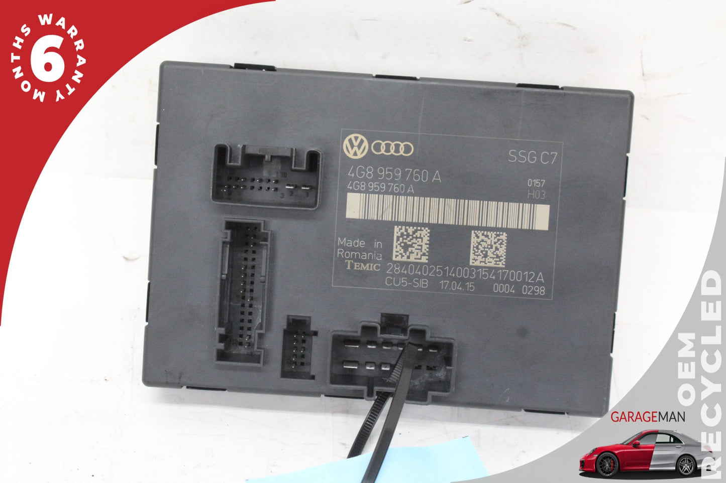 2012-2018 Audi A7 A6 Front Left Driver Side Seat Control Module 4G8959760A OEM