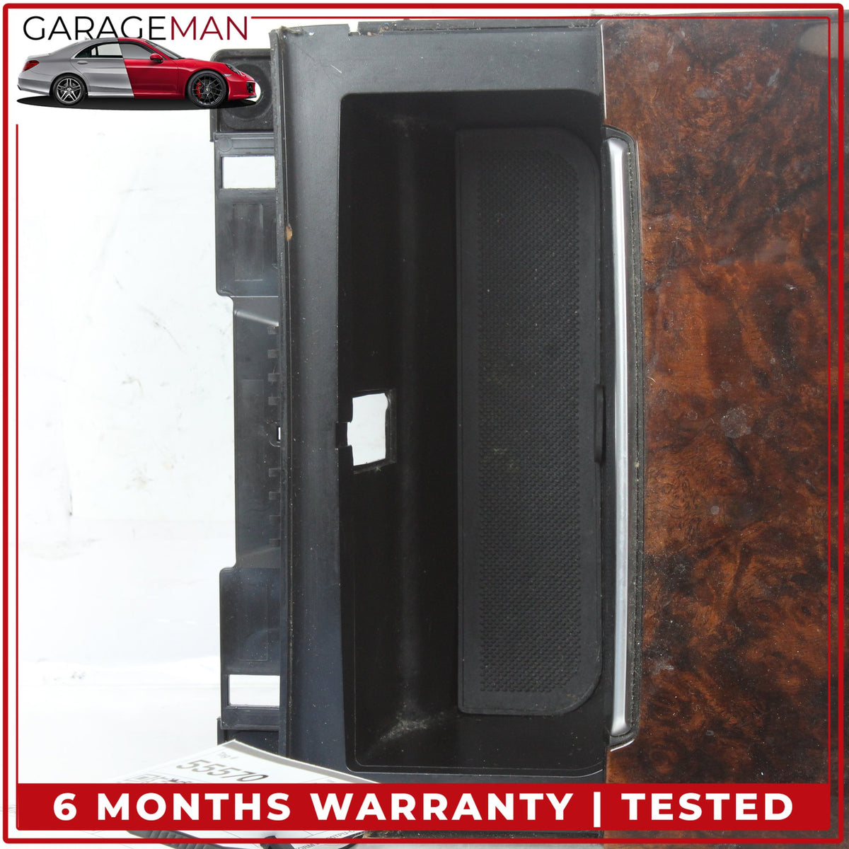 2012-2018 Audi A6 A7 Front Center Console Storage Tray Box Wood 4G0864131 OEM