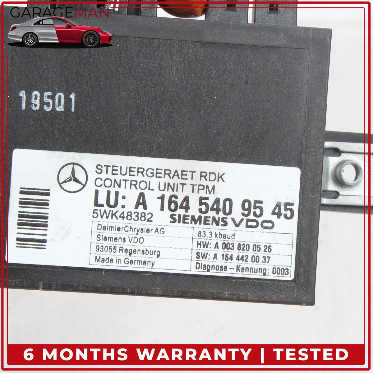 2006-2013 Mercedes R230 SL500 TPMS Tire Pressure Control Module 1645404701 OEM