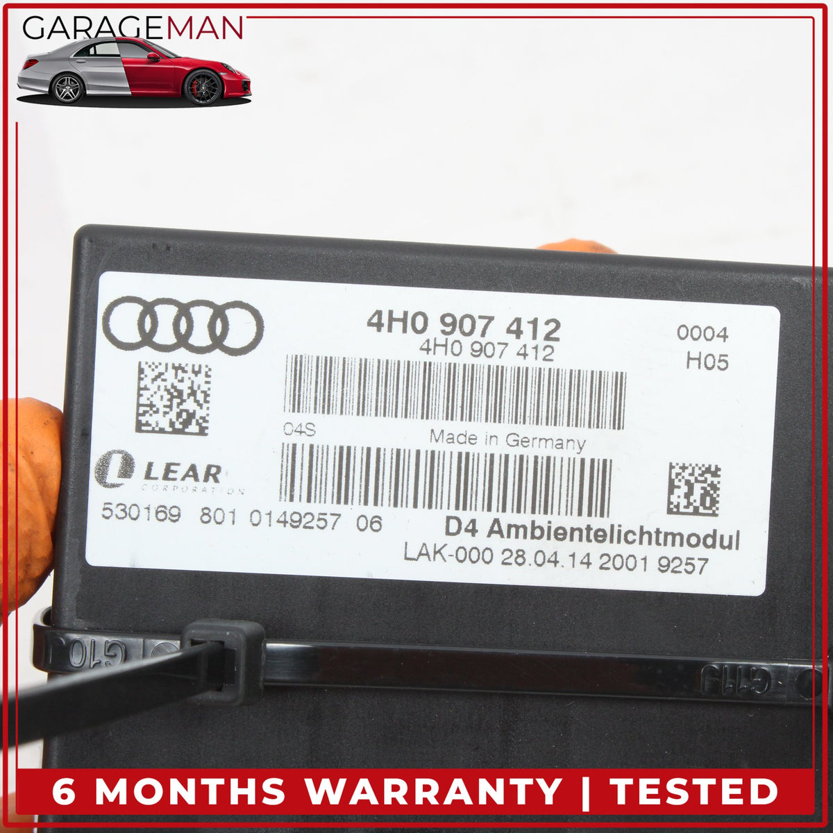 2011-2018 Audi A8 S8 Ambient Lighting Comfort Control Module Unit 4H0907412 OEM