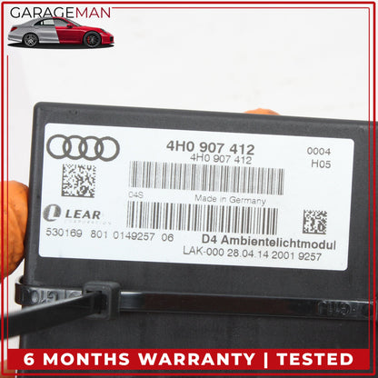 2011-2018 Audi A8 S8 Ambient Lighting Comfort Control Module Unit 4H0907412 OEM