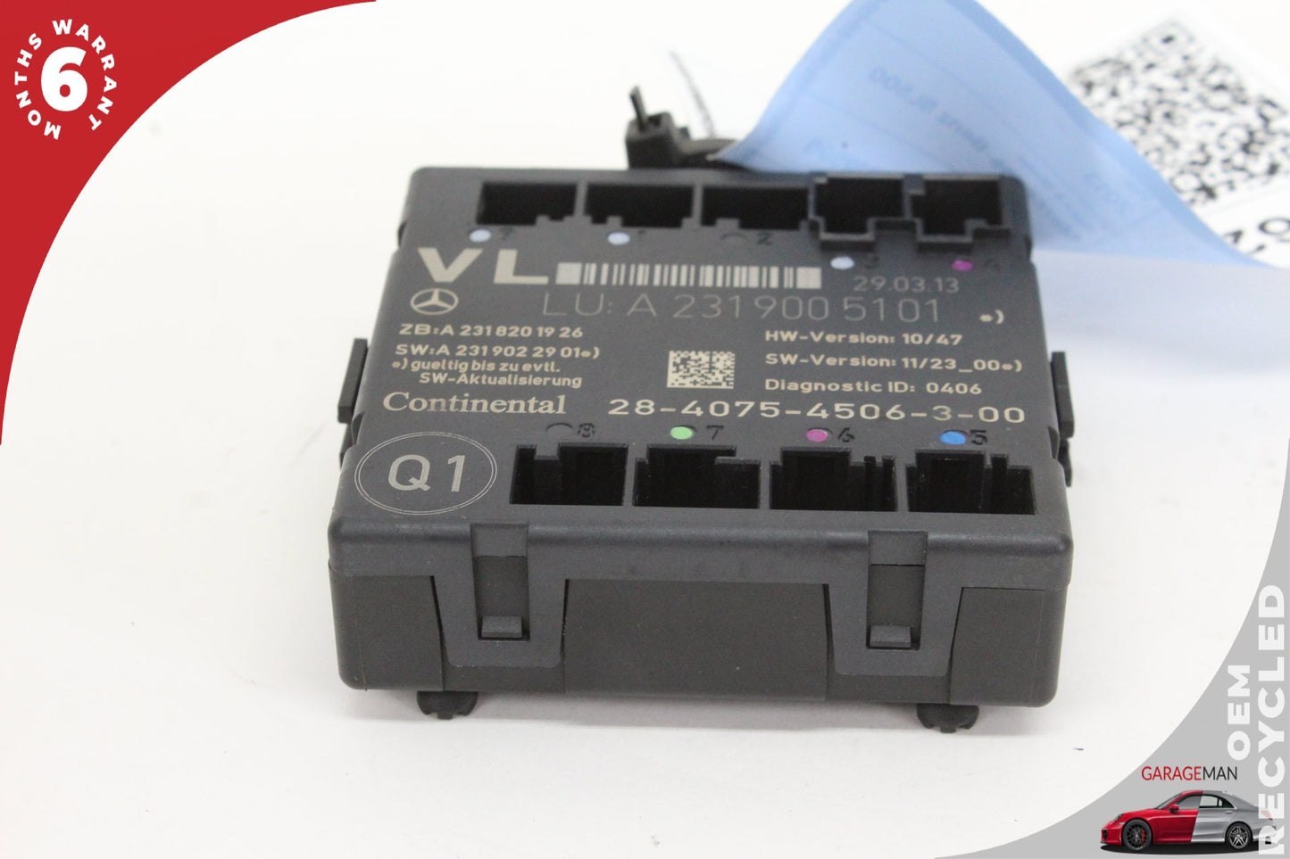 13-16 Mercedes-Benz SL500 R231 Convertible Left Driver Side Door Control Module Unit 2319005101