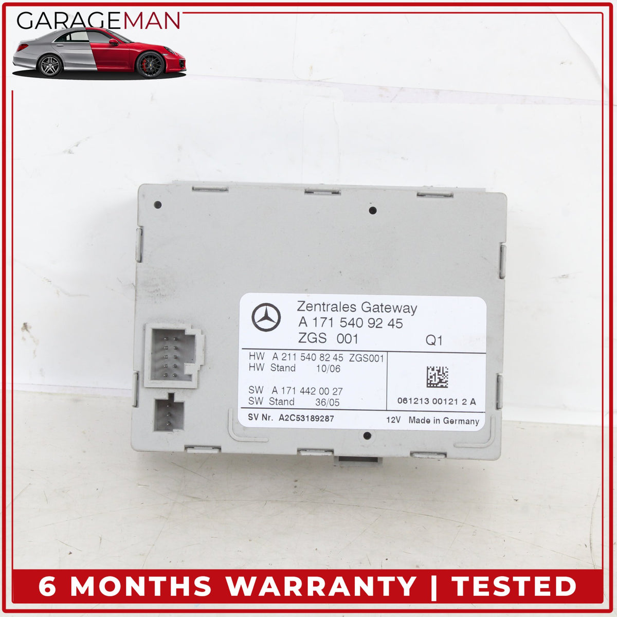 2007 Mercedes R171 SLK280 Engine Gateway Control Module w/ Ignition Switch OEM