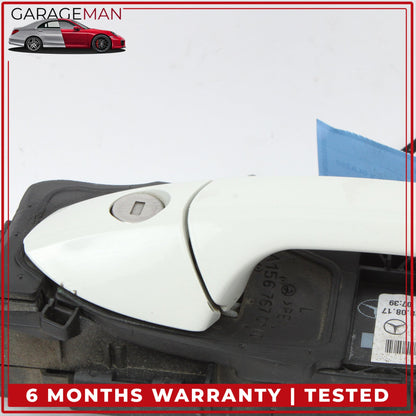 2015-2020 Mercedes X156 GLA250 Front Left Side Exterior Door Handle White OEM