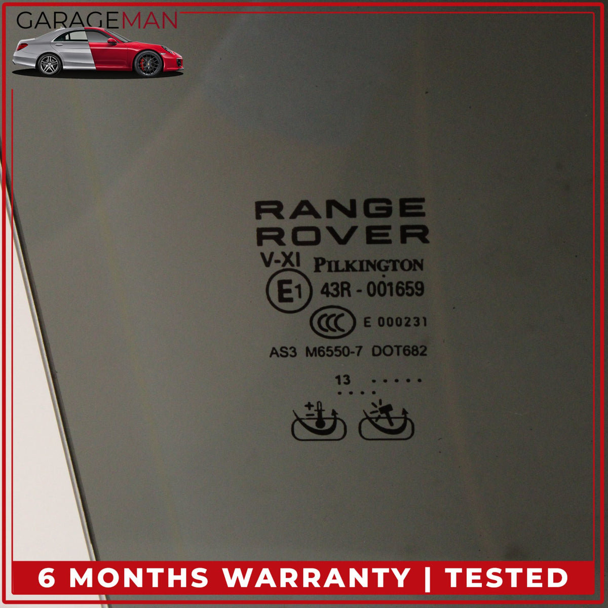 2013-2022 Land Rover Range Rover L405 Rear Right Window Glass CK5225712BB OEM