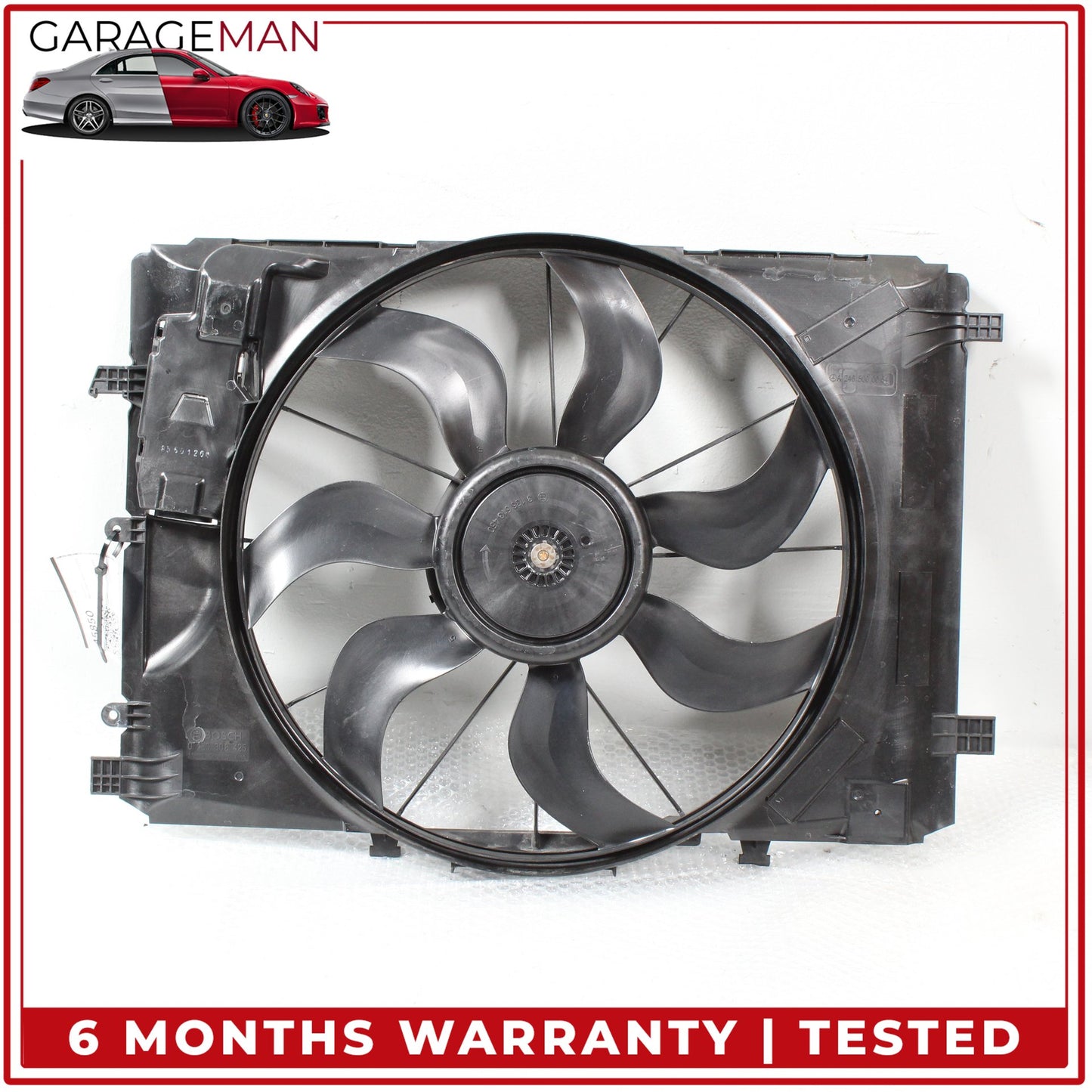 2008-2020 Mercedes W117 CLA250 Engine Radiator Cooling Fan Motor w/ Shroud OEM