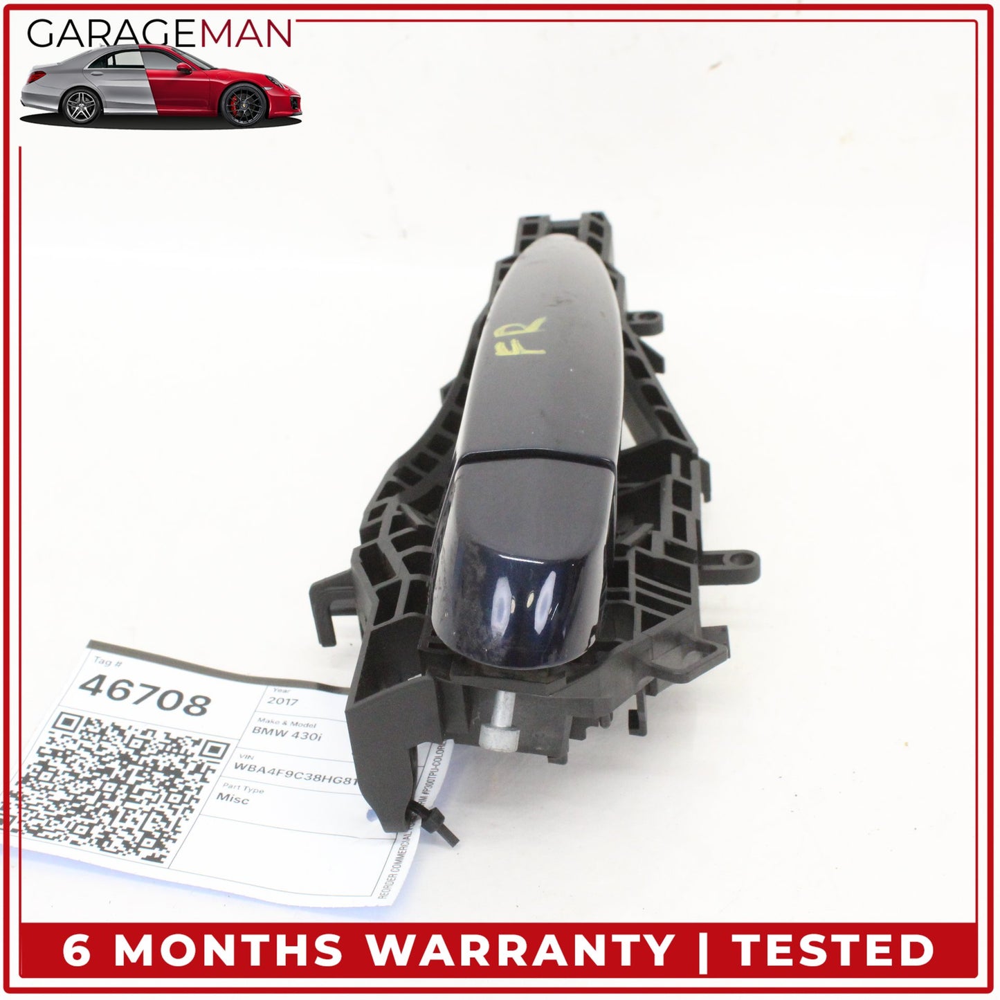 2014-2020 BMW 430i F36 Front Right Passenger Side Exterior Door Handle Blue OEM