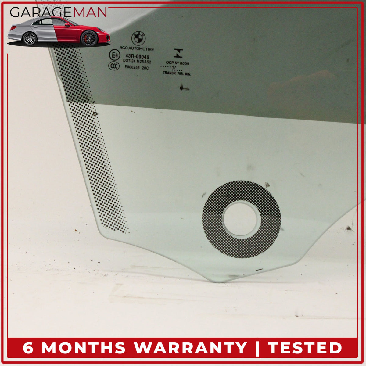 2015-2020 BMW 430i F36 AWD Front Right Door Window Glass 7309734 OEM