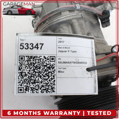 2014-2023 Jaguar F-Type X152 AC A/C Air Conditioning Compressor CPLA19D629BF OEM
