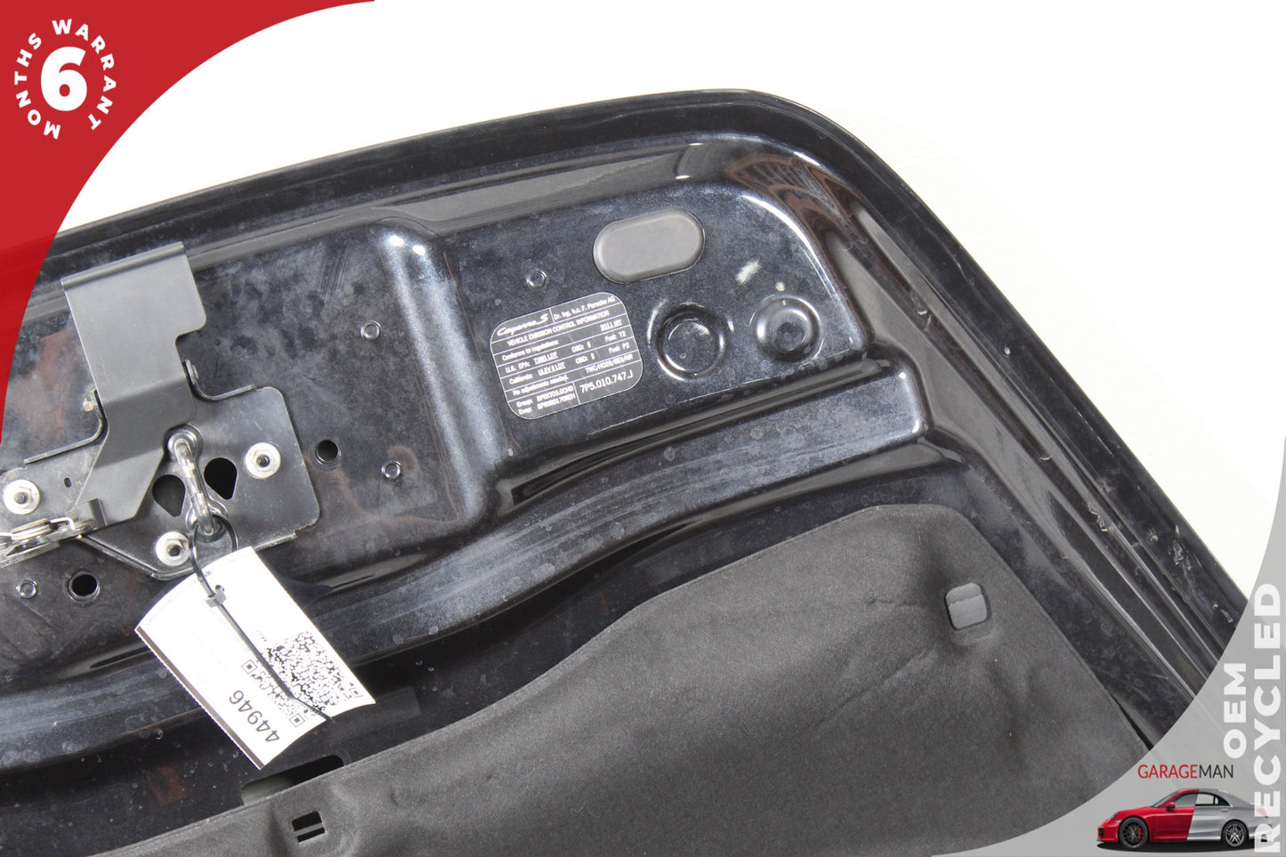 2011-2014 Porsche Cayenne 92A SUV Hood Bonnet Panel 95851101102 Jet Black Metallic