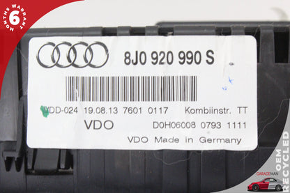 2013-2015 Audi TT 8J Convertible Speedometer Instrument Cluster 8J0920990 OEM