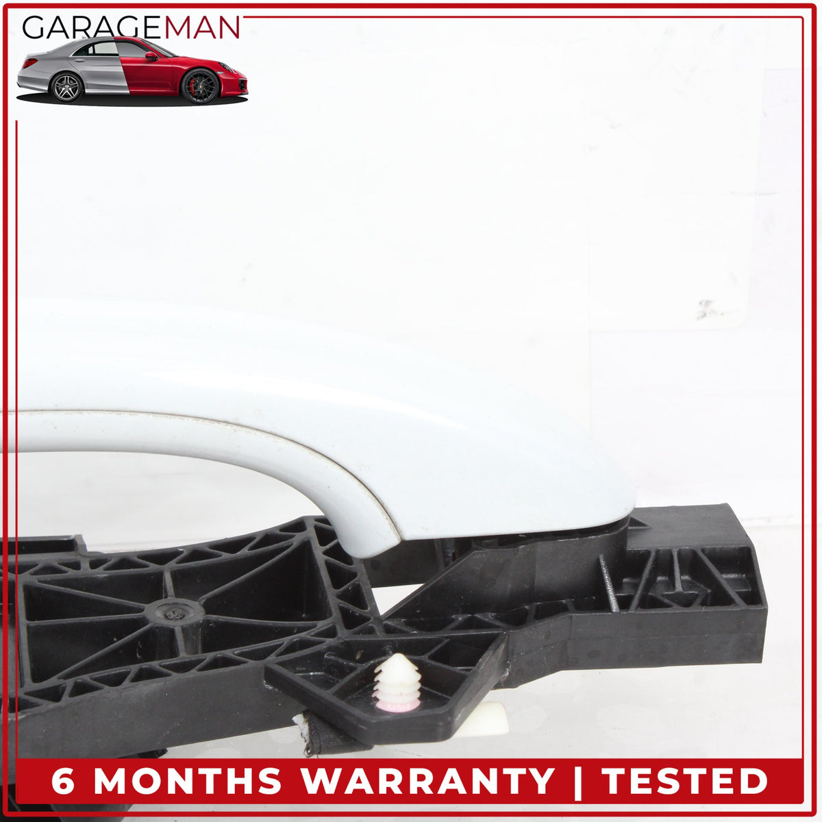 2007-2015 Audi Q7 Rear Right Side Exterior Door Handle White Metallic OEM