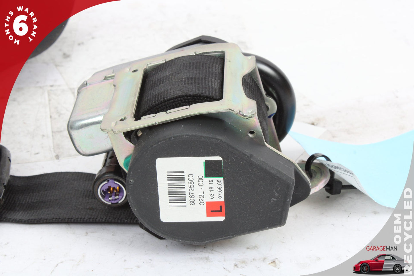 2007-2015 Audi Q7 Rear Left Driver Side 2nd Row Seat Belt Black 4L0857805H OEM