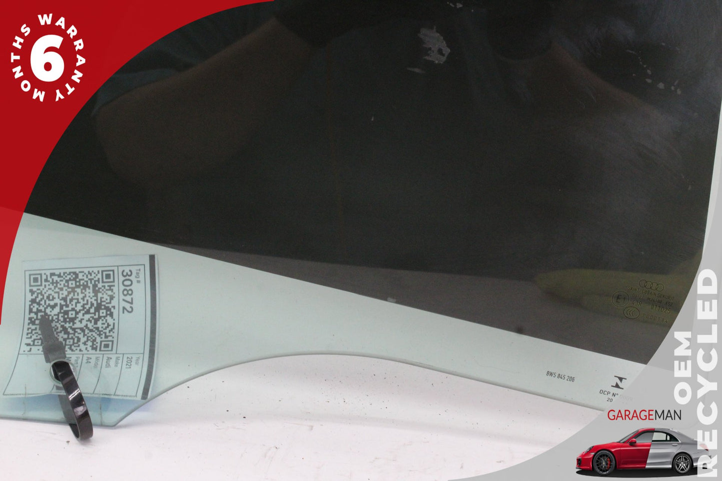 2017-2024 Audi A4 S4 Rear Right Passenger Side Door Window Glass 8W5845206 OEM